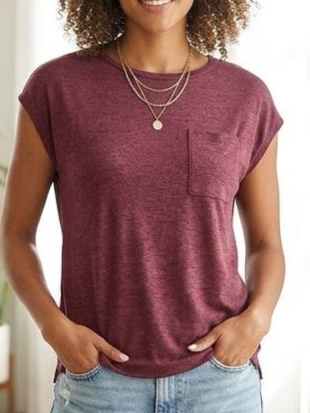 Mirol Soft Burgundy T-Shirt Size Medium